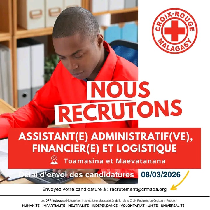 AVIS DE RECRUTEMENT ASSISTANT ADMINISTRATIF FINANCIER ET LOGISTIQUE